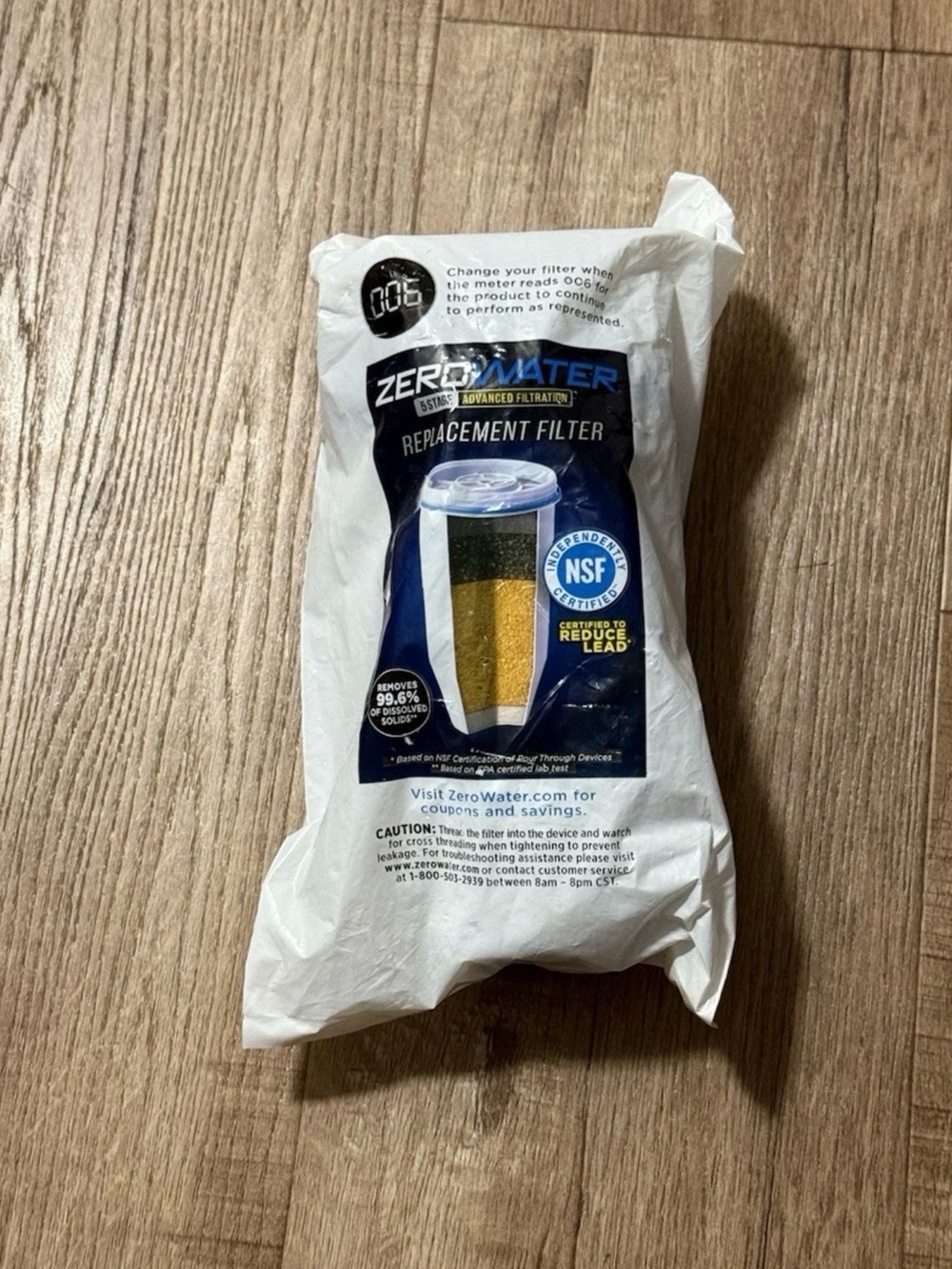 Sealed ZeroWater 5 Stage Advanced Filtration Replacement Water Filter